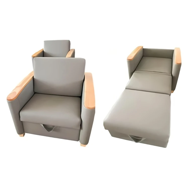 Modern Hospital Furniture-Foldable Electric Patients' Multi-Functional Sleeping Sofa for Families Comfortable Couch for Visitors