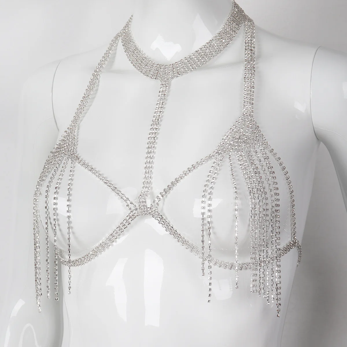 2023 New European And American Jewelry Sexy Zircon Chain Bra Body Chain