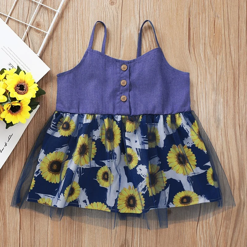 flower girl dress with sunflower