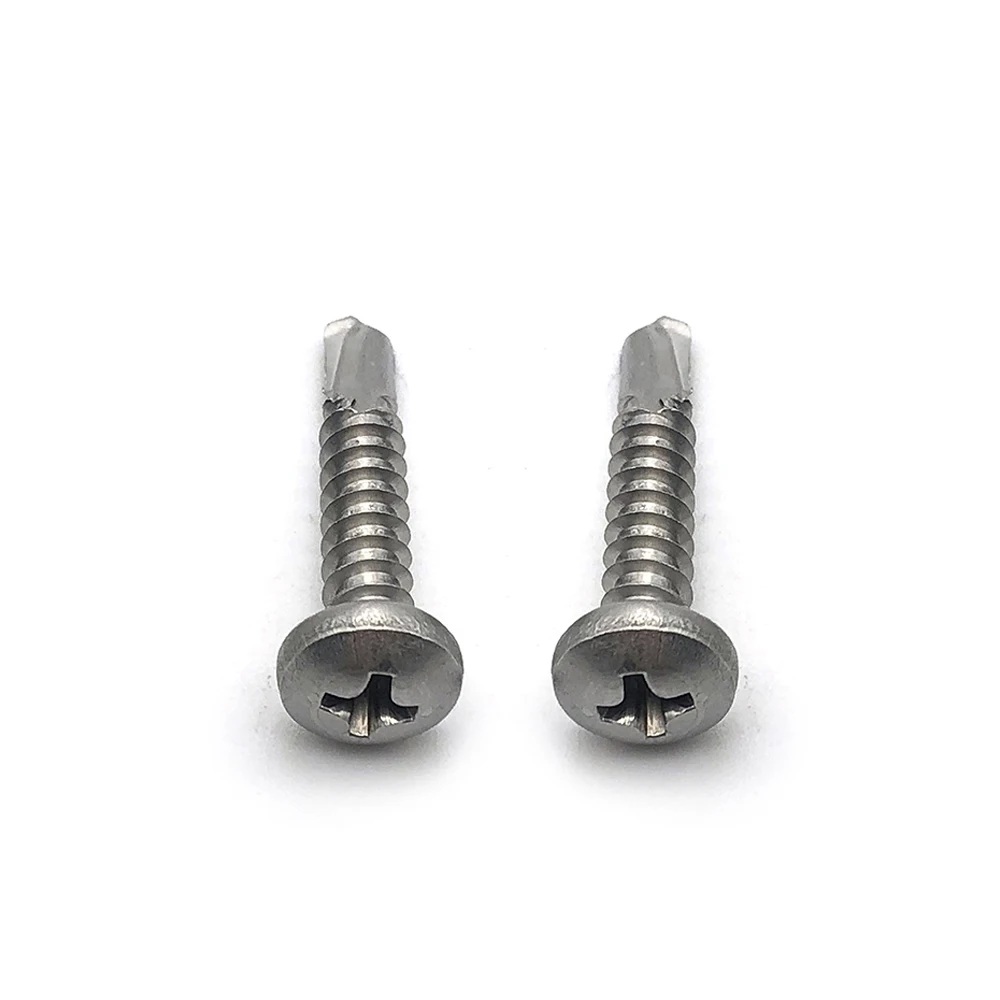 Tornillo de perforaci&oacute;n de acero inoxidable, fabricante de china, cabeza de sart&eacute;n 410, tornillo de autoperforaci&oacute;n para techo