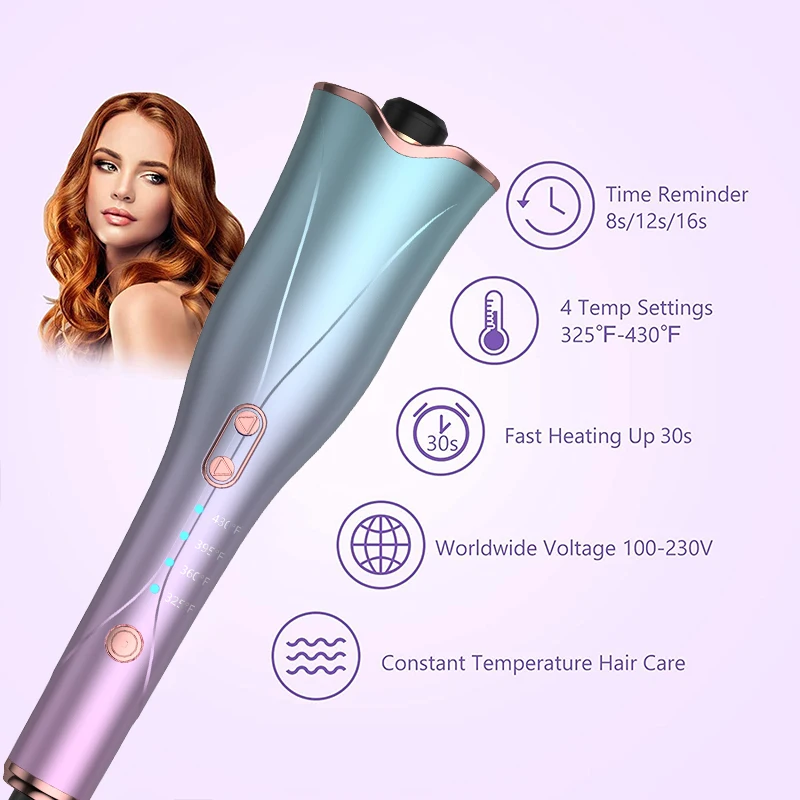 Auto Curl Iron Rotating Rollers Hair Styling Tools Automatic Cordless Hair Curling Iron