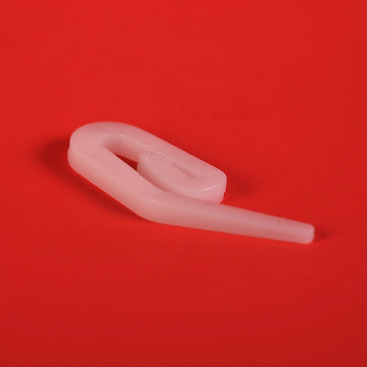 High Quality Customization White Hard 3 cm Window Plastic Curtain Hooks for Curtains