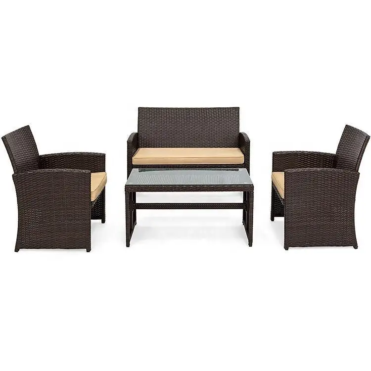 product outdoor patio furniture rattan sofa 4 pc garden furniture rattan sofa-5