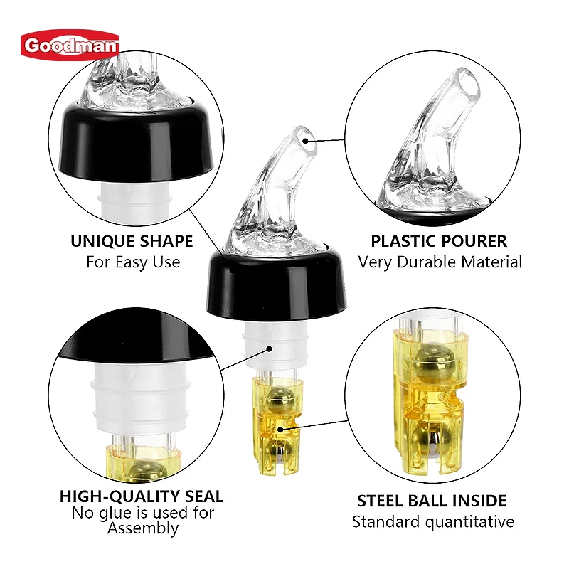 Bar Bartender Accessories 2 Steel Ball Quick Shot Wine Cocktail Alcohol Dispenser Speed Pourers Automatic Measured Bottle Pourer factory