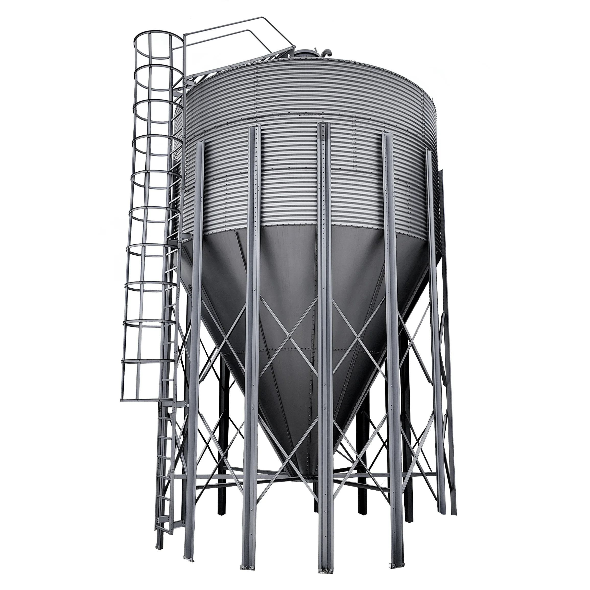 Small & Medium Corn Silos Grain Silos 40 Ton Feed Mill Storage Silos