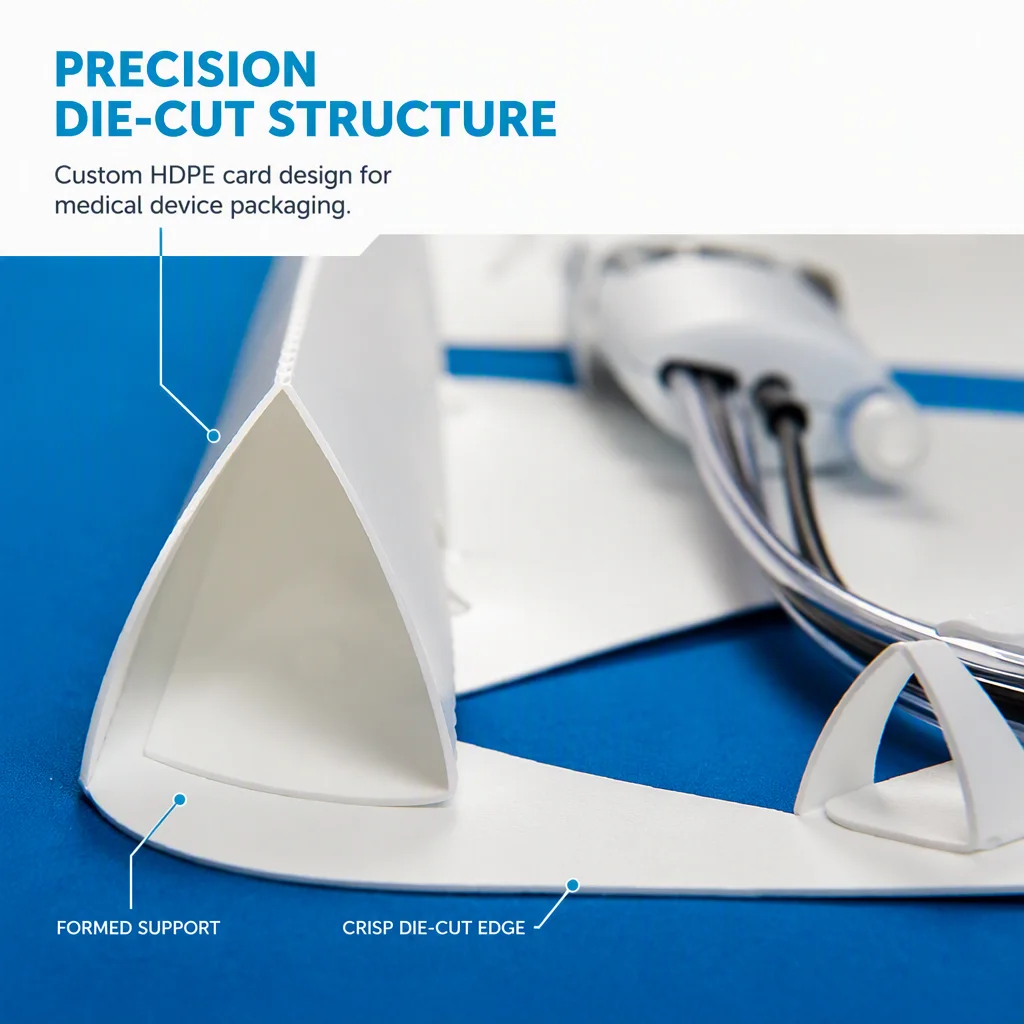 Medical Mounting Cards Die Cut HDPE Cards Backer Cards for Guidewires