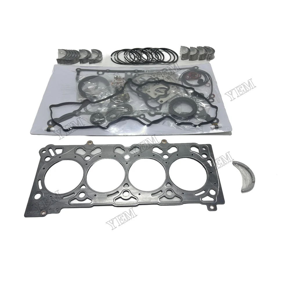 V2607 Overhaul Re-Ring Kit for Kubota Engine Bobcat S550 S570 S590 T590 Loader Piston Rings&Main/Rod Bearing&Full Gasket Kit