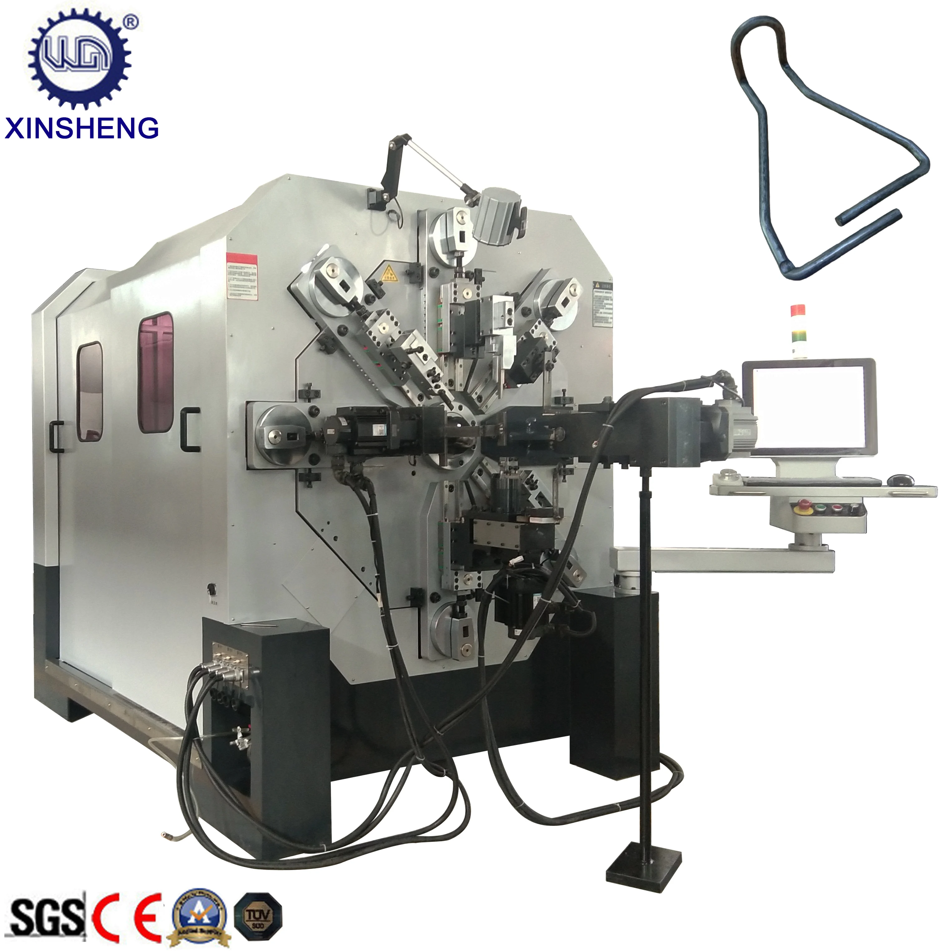 CNC 12 Axis Coil Spring Making Machine Spring Clip Former Machine Wire ...