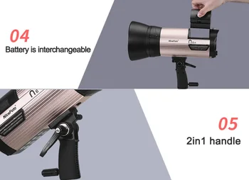 NiceFoto 600ws TTL Wireless Battery Powered Flash Photography Lighting Kit Studio HSS 1/8000s for Nikon and Canon product image