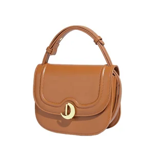 Factory Custom Trend Ladies Purse and Handbags Simple Design Saddle Bag Vintage Shoulder Crossbody Bags for Women