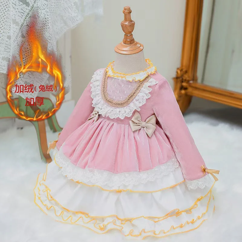 open lace back dress Winter ONEderland Smocked Romper, Pink Snowflake First Birthday Outfit   The Mod Mango Baby Co