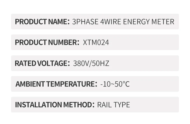 Din Rail 3 Phase 4 Wire Electronic Watt Power Consumption Energy Meter ...
