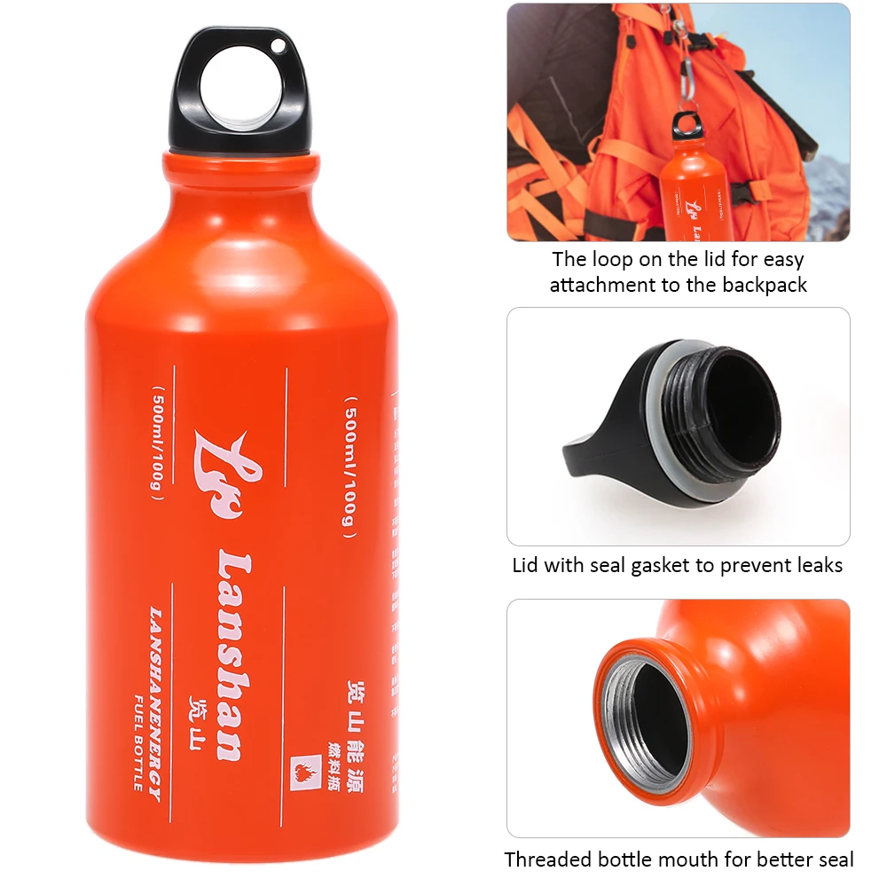 500ml Fuel Bottle - Ideal for Alcohol, Kerosene, and Gasoline
