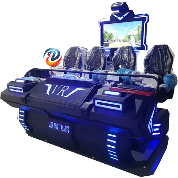 Dark Spaceship 4 Seats Game Project 9d Virtual Reality