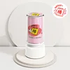 Sello de recompensa infantil estilo ventana de dibujos animados - rosa - adhesivo