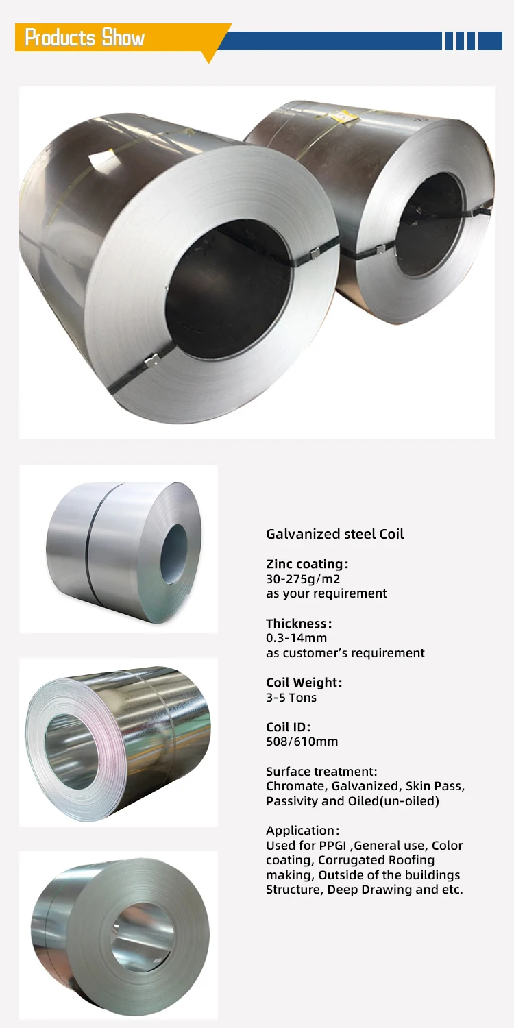 Standard Size Hot Cold Rolled Galvanised Coil Dx51d Z275 Galvanized ...