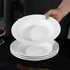 Four 8.75-inch folded-rim straw hat dinner plates