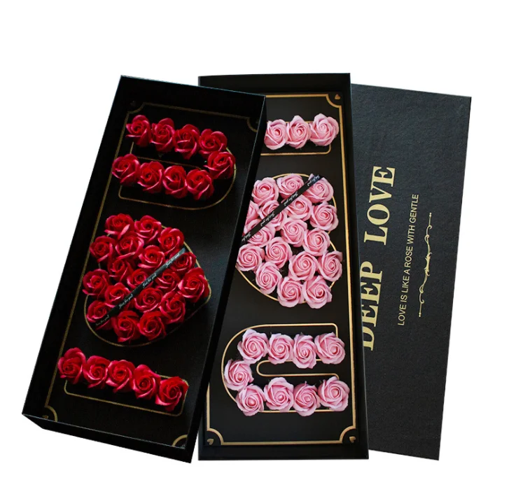 Wholesale I Love You Rose Flower Arrangement Gift Paper Boxes Wedding