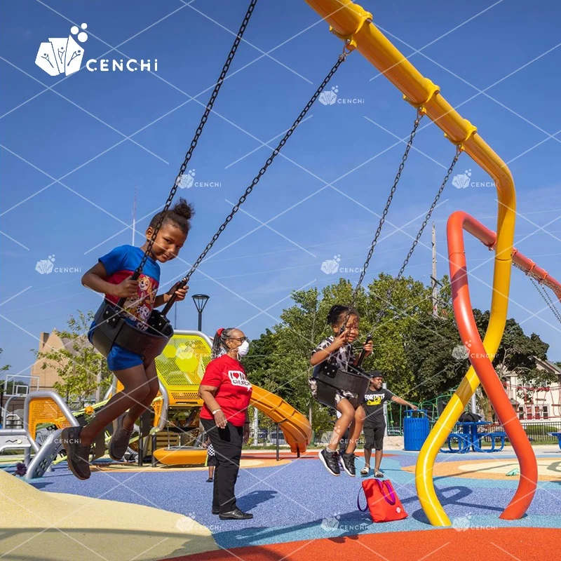 Cenchi Amusement Outdoor Swing Activity Play Public Park Design Community Sets Playground