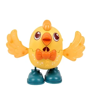Hot Selling Mini Plastic Electric Luminous Dancing Swing Chicken Toy Sensory Toys for Babies Electronic Pets