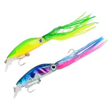 14cm/40g Plastic Live Bait Mustache Octopus & Squid Bait for Sea Fishing Long Casting with Hooks – Trolling Lure – view 2