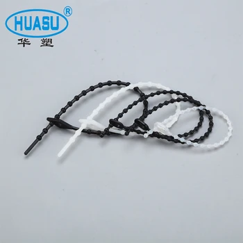 100 Stück Perlen-Kabelbinder Wiederverwendbar – 15,2 Cm, Verstellbar, Weiß, Aus Nylon 66 Für Drähte & Garten