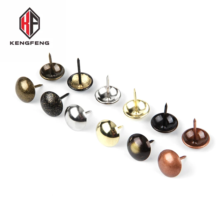 Золотые декоративные гвозди для мебели под заказ, металлическая фурнитура с круглой головкой, декоративные гвозди для обивки дивана