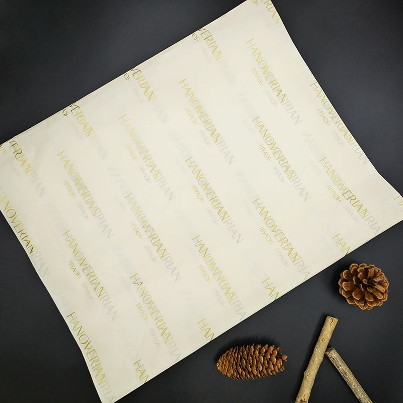 Pantone Color Luxury Tissue Paper Custom Decorative Printed Wax Sheets