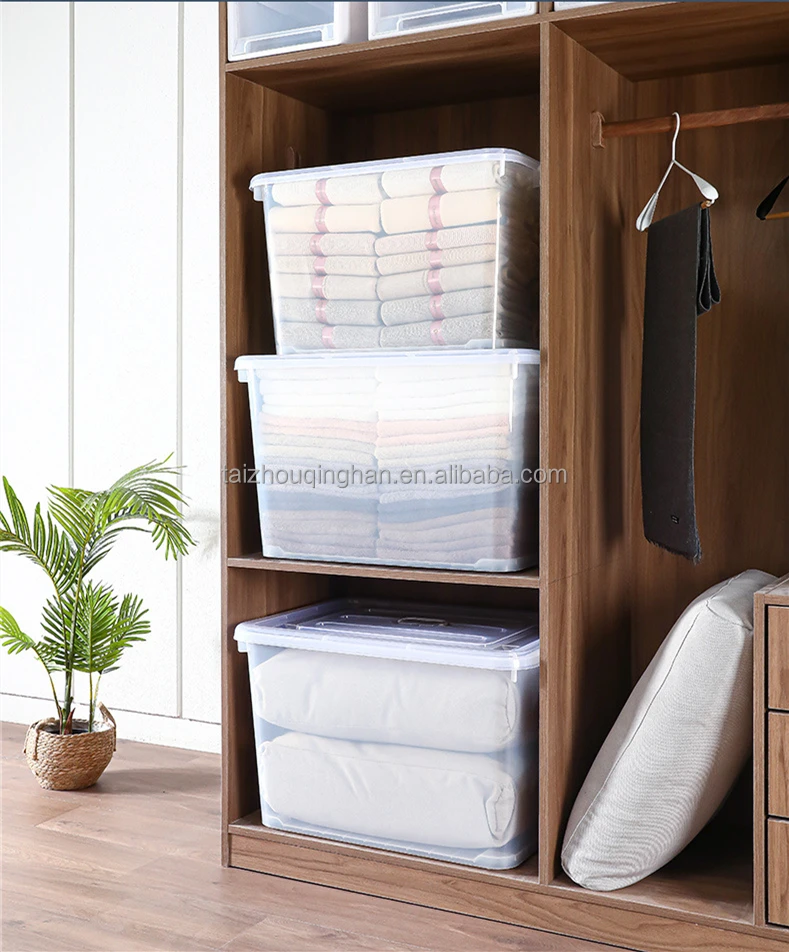 Extra Large Plastic Storage Box With Pulleys At The Bottom To