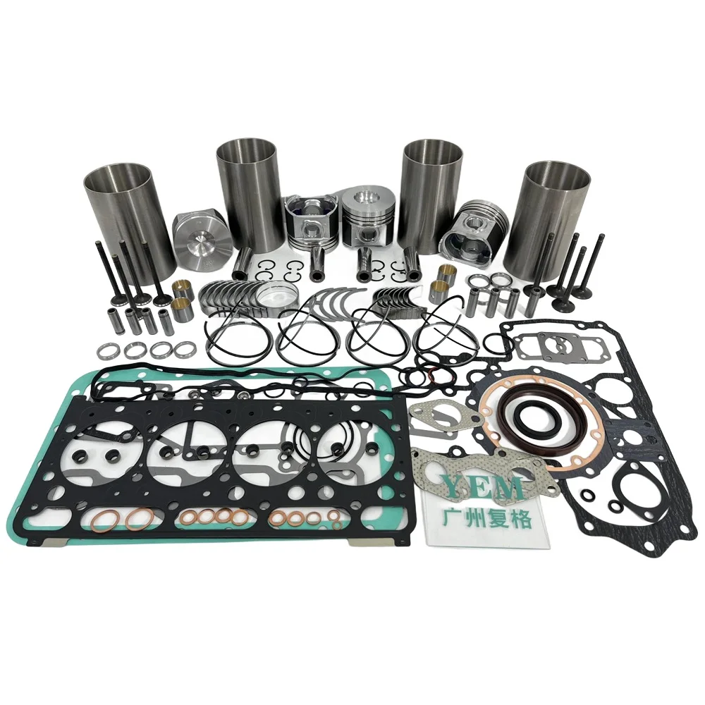 Whole Sale Repair Kit With Full Gasket Set Piston Rings Liner Bearing Valves Engine Parts Compatible for Kubota V1903