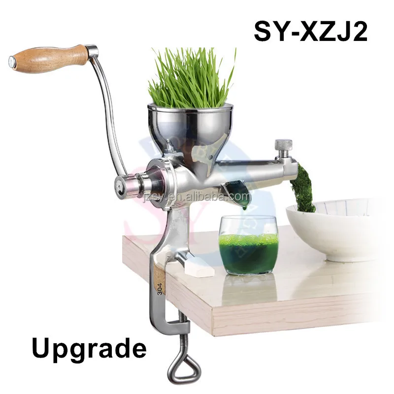 Wheatgrass Slow Juicer Stainless Steel Manual Auger Slow Squeezer Fruit  Wheatgrass Vegetable Orange Juice Extractor Machine