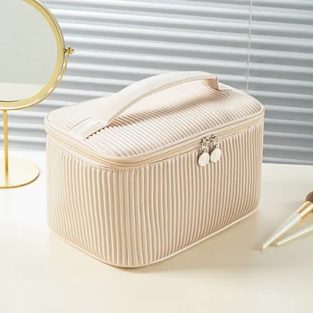 New Type Waterproof Design Double Layer Makeup Bag Large Capacity Travel Cosmetic Bags Organizer