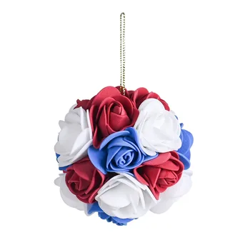 New Independence Day flower ball Creative Party Christmas Tree decorations Door pendant Styrofoam wreath