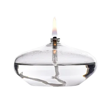 Classic Home Lighting Clear Borosilicate Glass Oblate Kerosene Lantern Vintage Oil Lamps for Indoor Decor Use