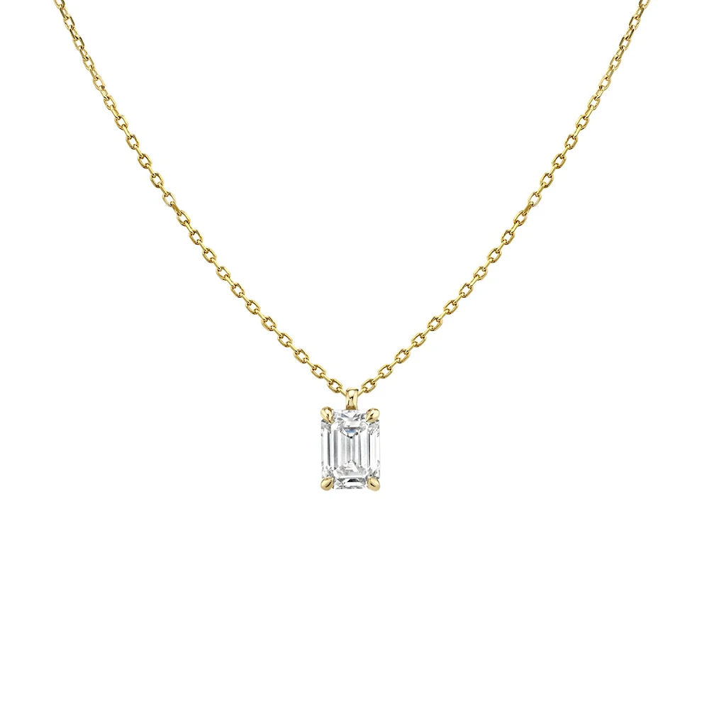 rectangle diamond pendant