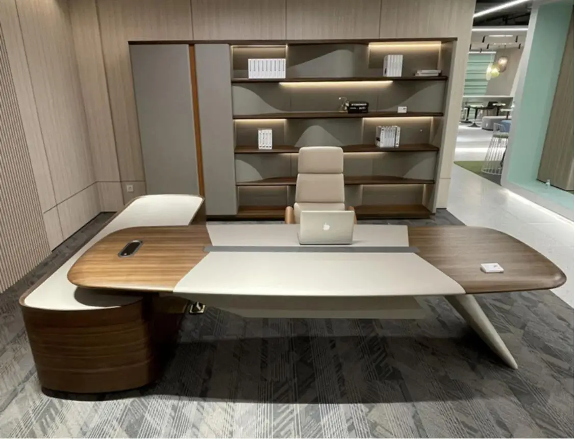 New Modern Office Furniture Latest Office Desk Veneer Luxury Office