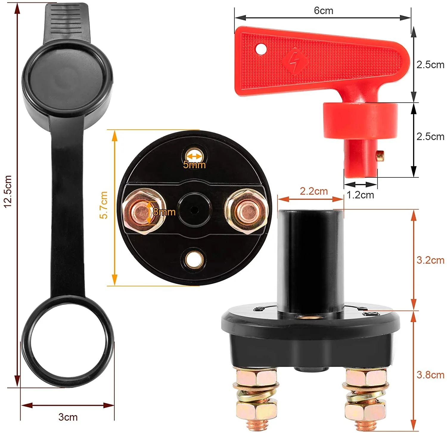 Customized 12v 24v Battery Isolator Switch Battery Disconnection Switch 