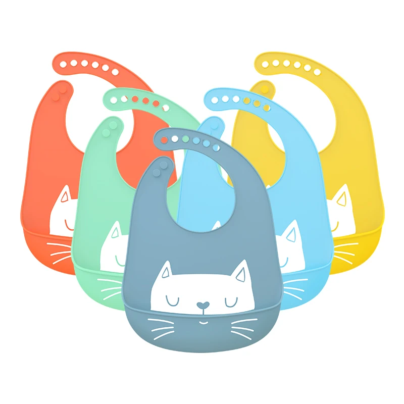 Оптовая продажа с фабрики, лучшие водонепроницаемые детские нагрудники для кормления детей, силиконовые нагрудники