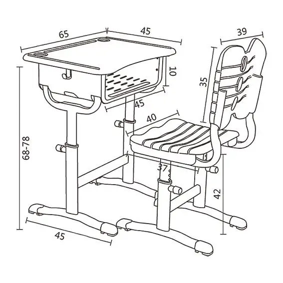 Shanfeng 2024 New Design School Classroom Single Seat Durable Desk And