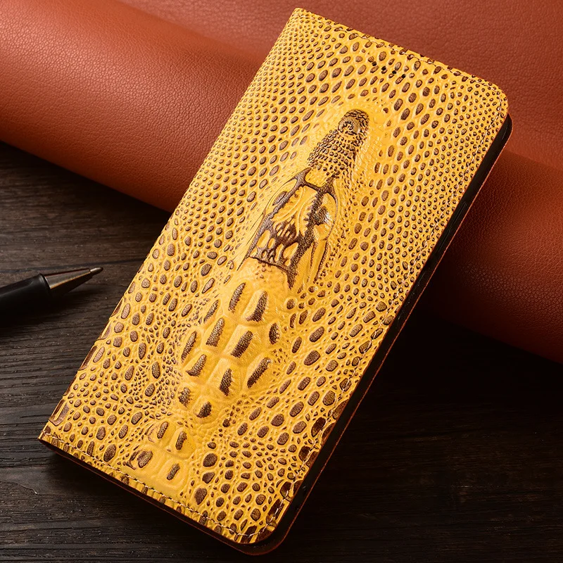 Pure Color High-End Crocodile Leather for Luxury Business Mobile Phone Case For Redmi 12 13 Pro Plus 4G 5G A3 K70 manufacture