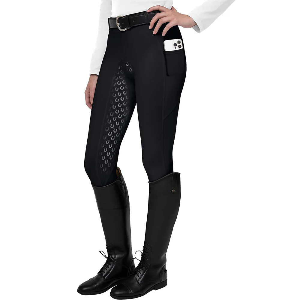 Pantalon D'équitation OVATION Pour Fille, Taille Moyenne, Noir, Ultra Confortable Comme Un Collant