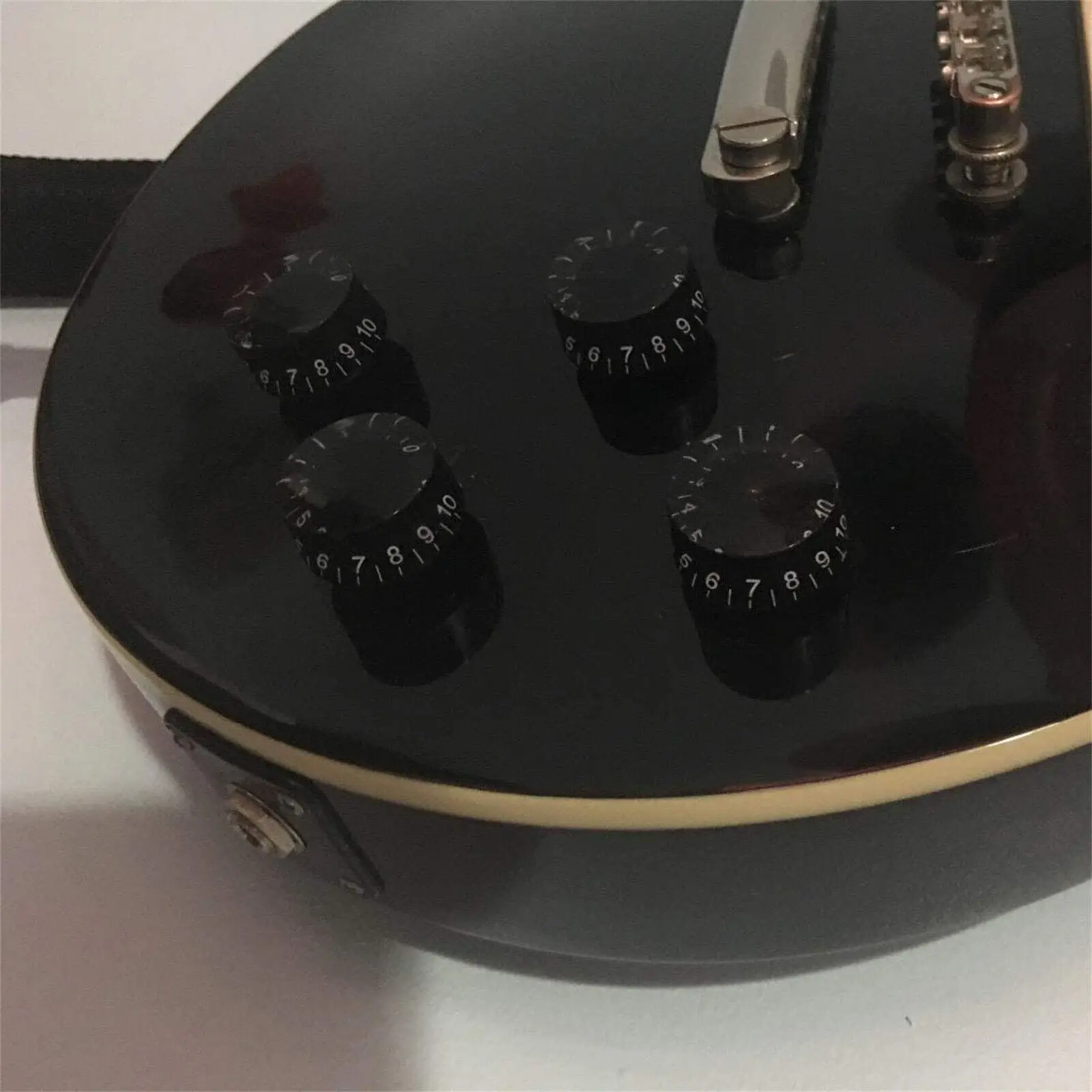Black Electric Guitar Control Speed Tone Volume Knobs Replacement Parts
