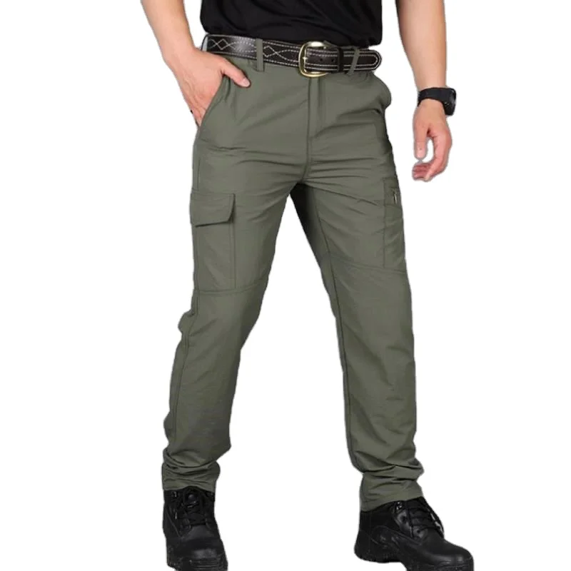 Fashion Men Quick Dry Pants Solid Color 