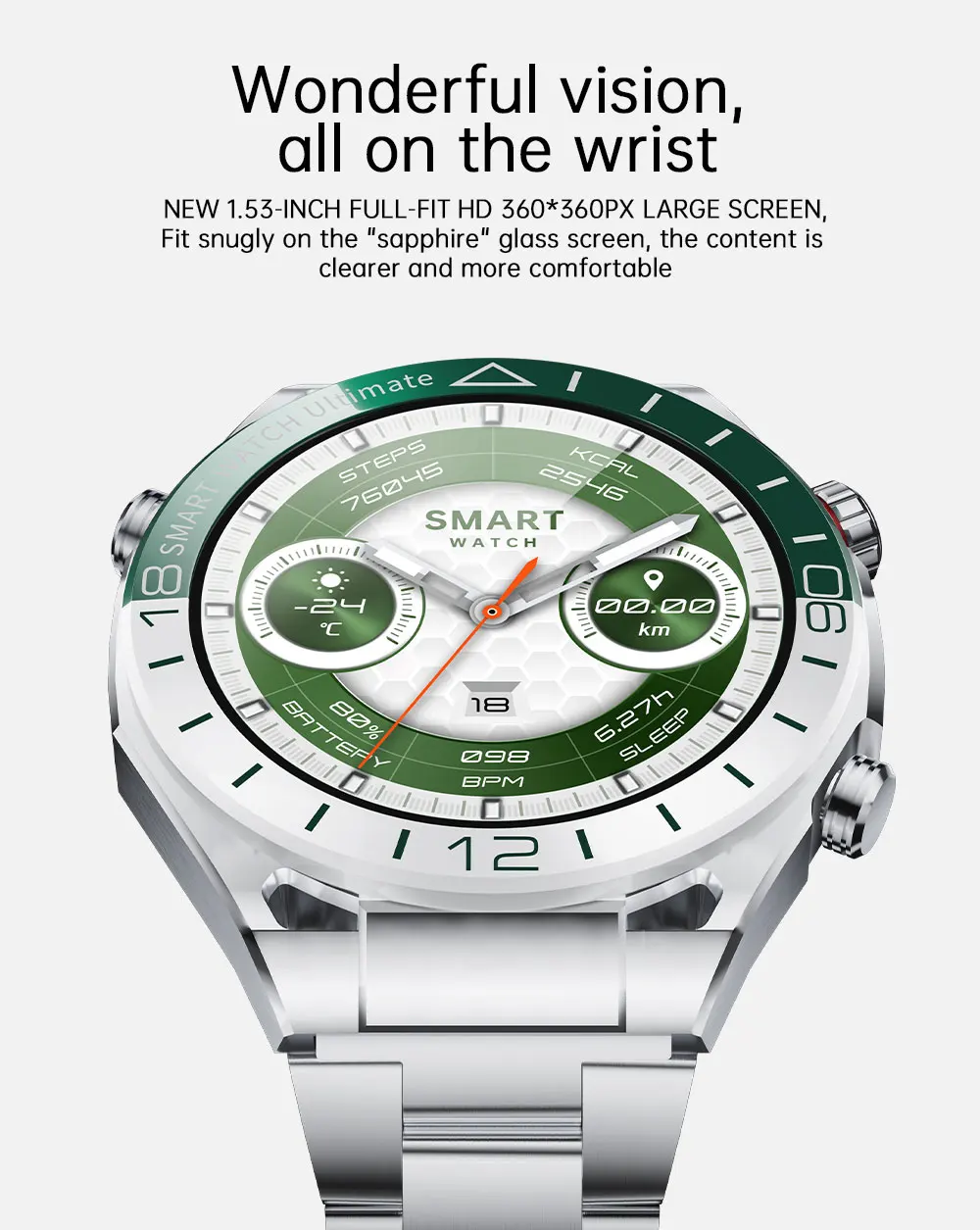 2026 SK41 Men 1.53inch Business Smartwatch With BT Call Waterproof Heart Rate Health Monitoring Fitness Tracker Smart Bracelets