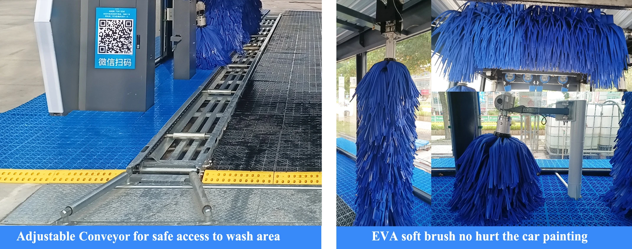 Fully Automated Tunnel Car Wash Machine 9 Brushes Conveyor Car Wash