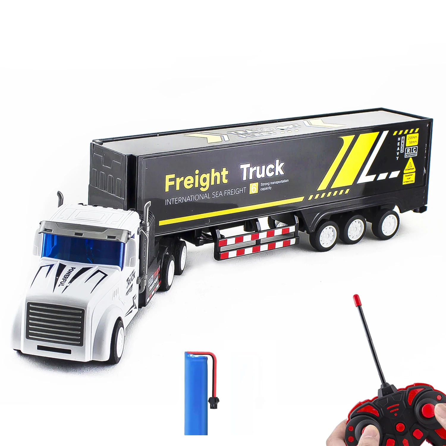 SINO RC Truck with Trailer Lights Electric Remote Control Toy