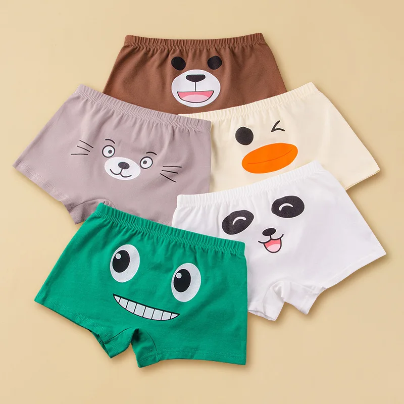 Children Cartoon Kids Cotton Soft Boxer Underpants Briefs Underware
