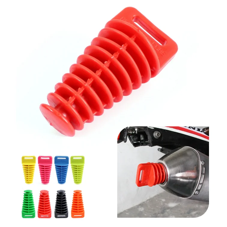 Muffler Tail Pipe Exhaust Silencer Wash Plug Fit formost motorcycle dirt bike ATV QUAD applications Pink Pack of 2 