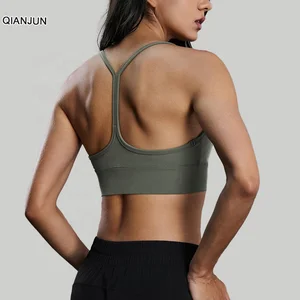Women's High for Impact Padded Racerback Gym Activewear Top Breathable Sports Bra for Yoga with Custom Logo