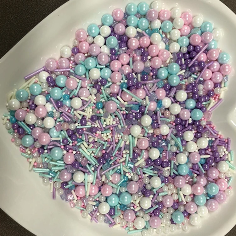 Brillante Colorido Mix Pastel Decoración Chispas Comestible Azúcar Perla -  Buy Sprinkles Mezcla La Decoración De La Torta Product on 